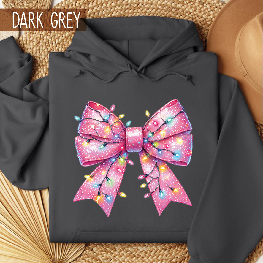 Φούτερ unisex με κουκούλα “Ροζ φιόγκος”