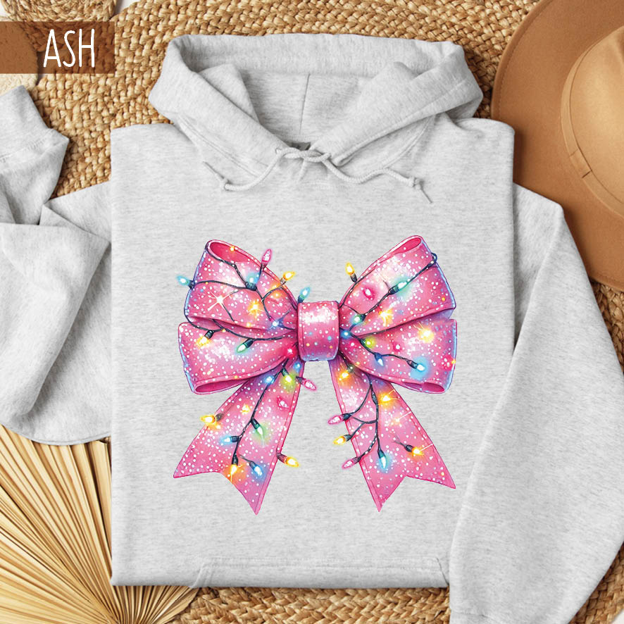 Φούτερ unisex με κουκούλα “Ροζ φιόγκος”