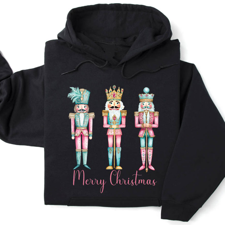 Φούτερ unisex με κουκούλα “Ροζ Καρυοθραύστες”