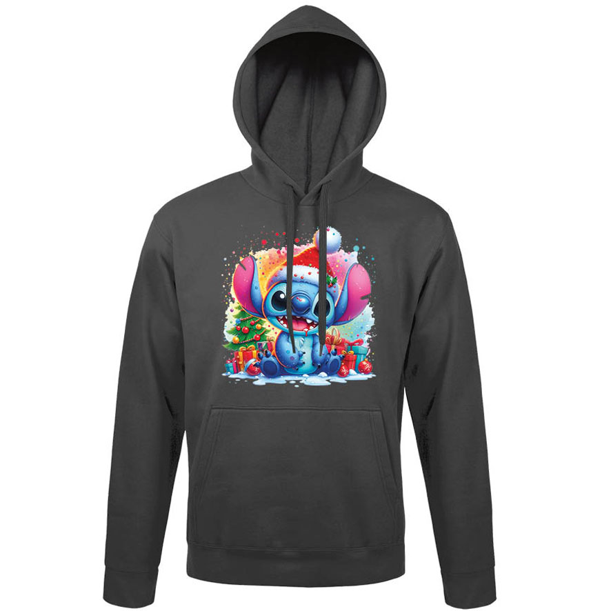 Φούτερ unisex με κουκούλα “Stitch”