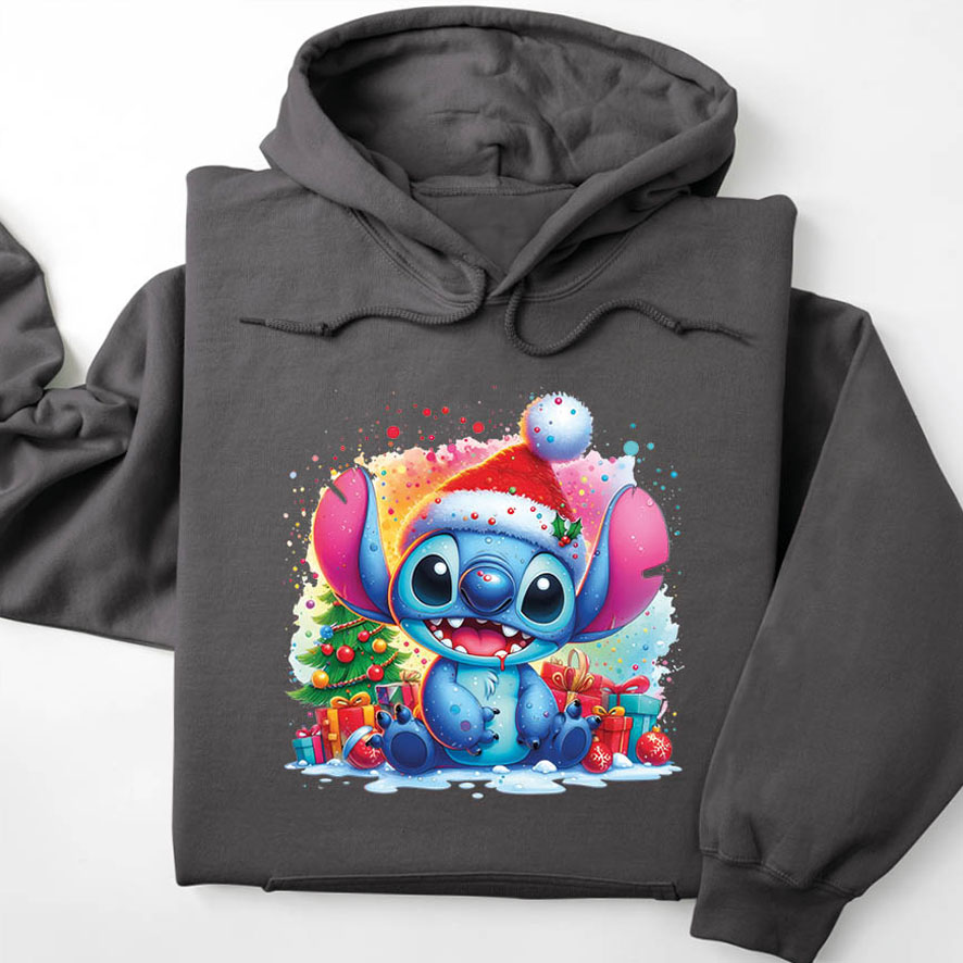 Φούτερ unisex με κουκούλα “Stitch”