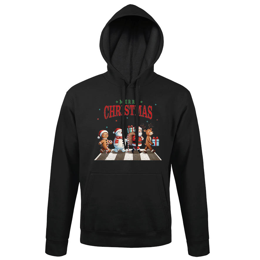 Φούτερ unisex με κουκούλα “The Christmas Beatles”