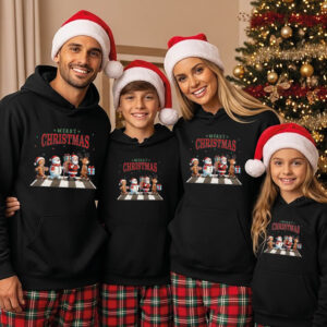 Φούτερ unisex με κουκούλα “The Christmas Beatles”