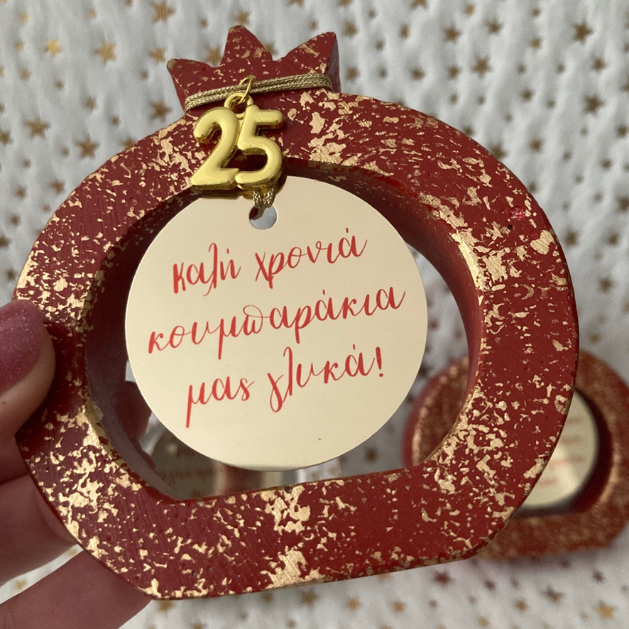 Γούρι ρόδι “Τυχερό” νονά σε 2 χρώματα