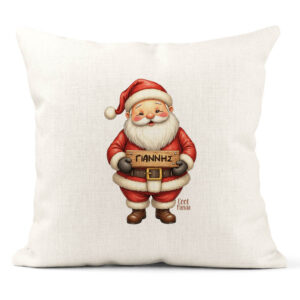 Μαξιλάρι διακοσμητικό “Αγ. Βασίλης με ταμπέλα”