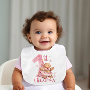 Σαλιάρα μωρού “1st Christmas Cookie girl”