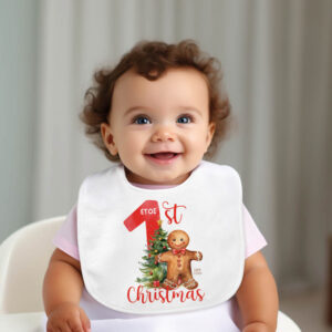 Σαλιάρα μωρού “1st Christmas Cookie boy”