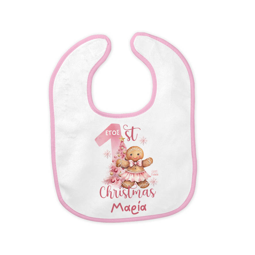 Σαλιάρα μωρού “1st Christmas Cookie girl”