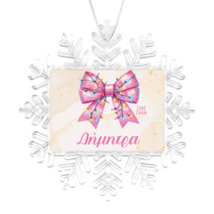 Χιονονιφάδα “Ροζ φιόγκος”