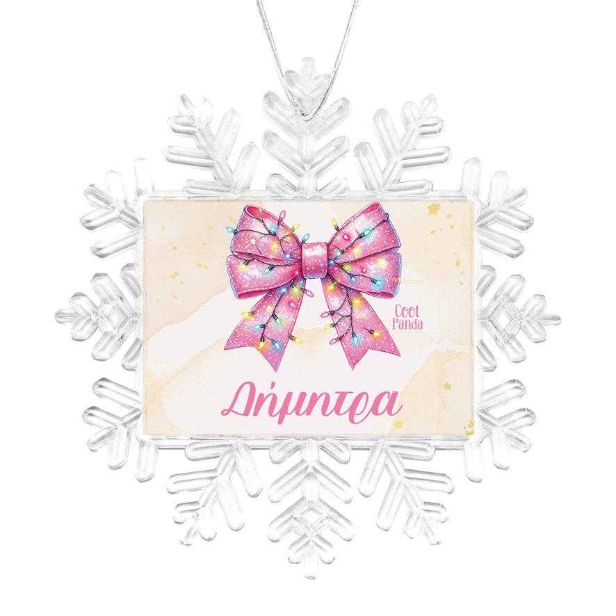 Χιονονιφάδα “Ροζ φιόγκος”