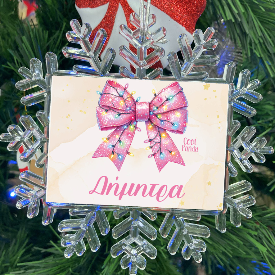 Χιονονιφάδα “Ροζ φιόγκος”