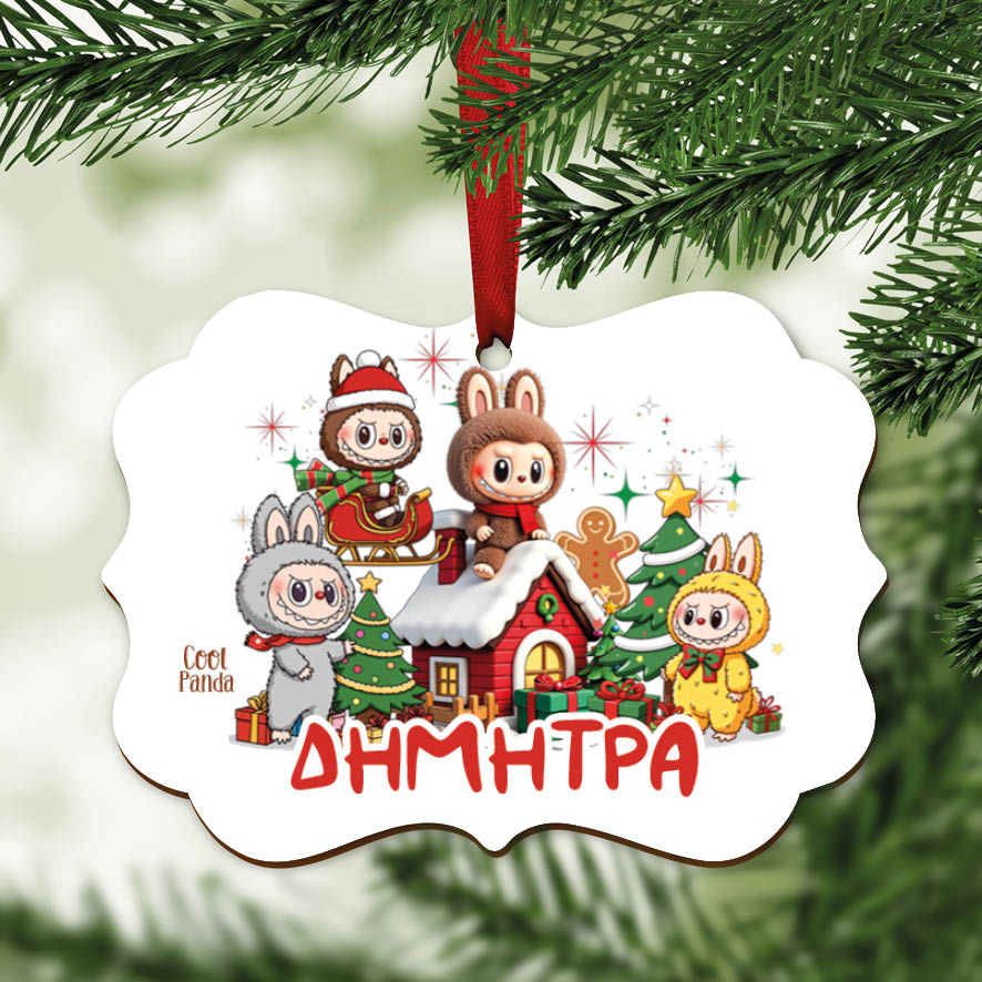 Στολίδι ξύλινο “Christmas Labubu”