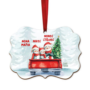 Στολίδι ξύλινο “Νονοί Car 2”