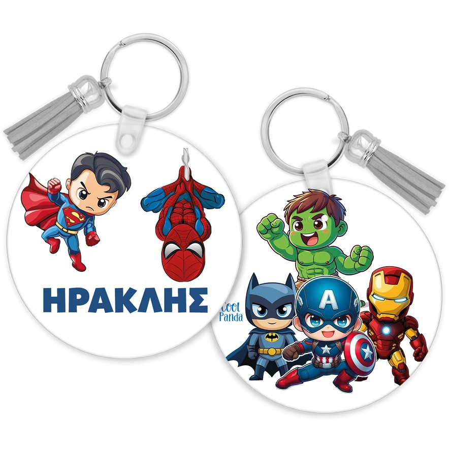 Μπρελόκ ξύλινο “Baby Super Ήρωες”