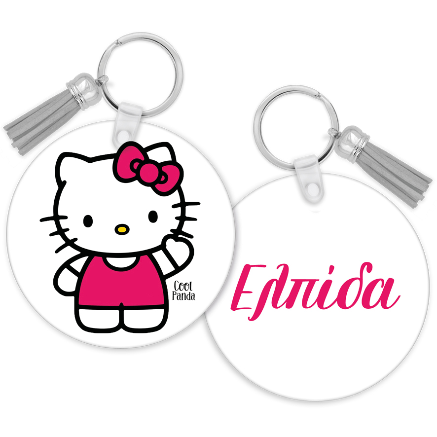 Μπρελόκ ξύλινο “Hello Kitty”