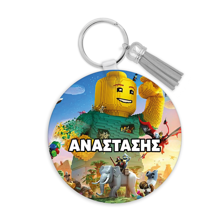 Μπρελόκ ξύλινο “Lego”