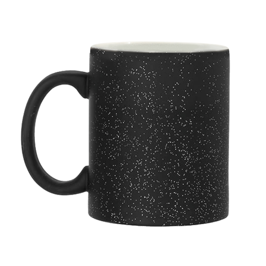 Κούπα μαγική 11oz μαύρη glitter με δική σου εκτύπωση