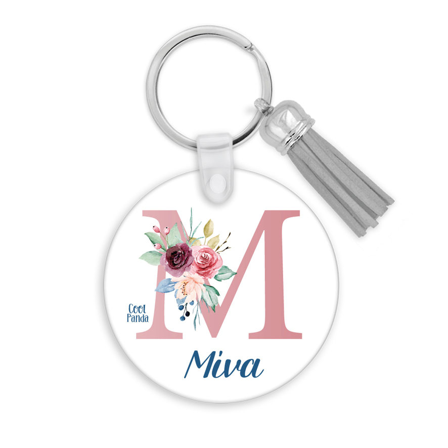 Λαμπάδα μπρελόκ με όνομα ροζ