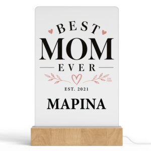 Φωτιστικό LED για τη Μαμά “Best Mom Ever”