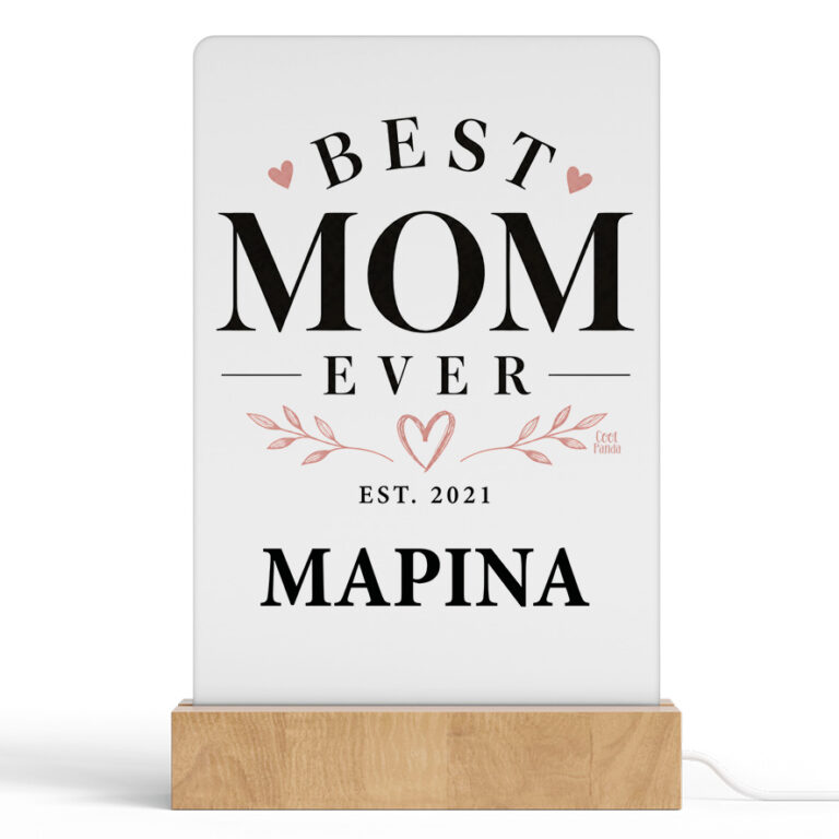 Φωτιστικό LED για τη Μαμά “Best Mom Ever”