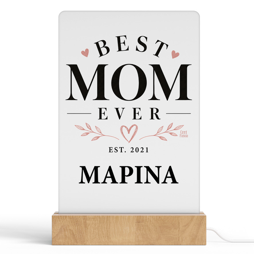 Φωτιστικό LED για τη Μαμά “Best Mom Ever”