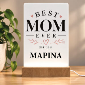 Φωτιστικό LED για τη Μαμά “Best Mom Ever”