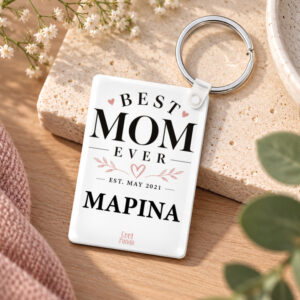 Ακρυλικό Μπρελόκ για τη Μαμά “Best Mom Ever”