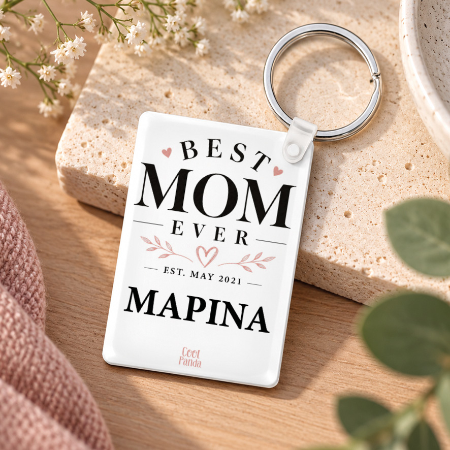 Ακρυλικό Μπρελόκ για τη Μαμά “Best Mom Ever”