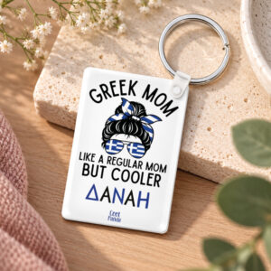 Ακρυλικό Μπρελόκ για τη Μαμά “Greek Mom”
