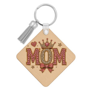 Ξύλινο Μπρελόκ για τη Μαμά “Mom Crown”