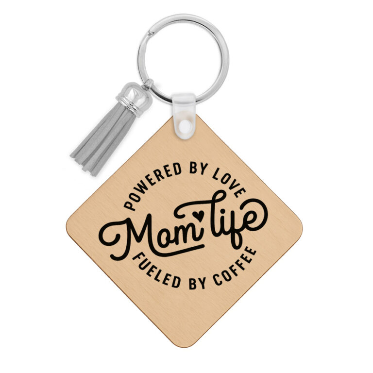 Ξύλινο Μπρελόκ για τη Μαμά “Mom Life”