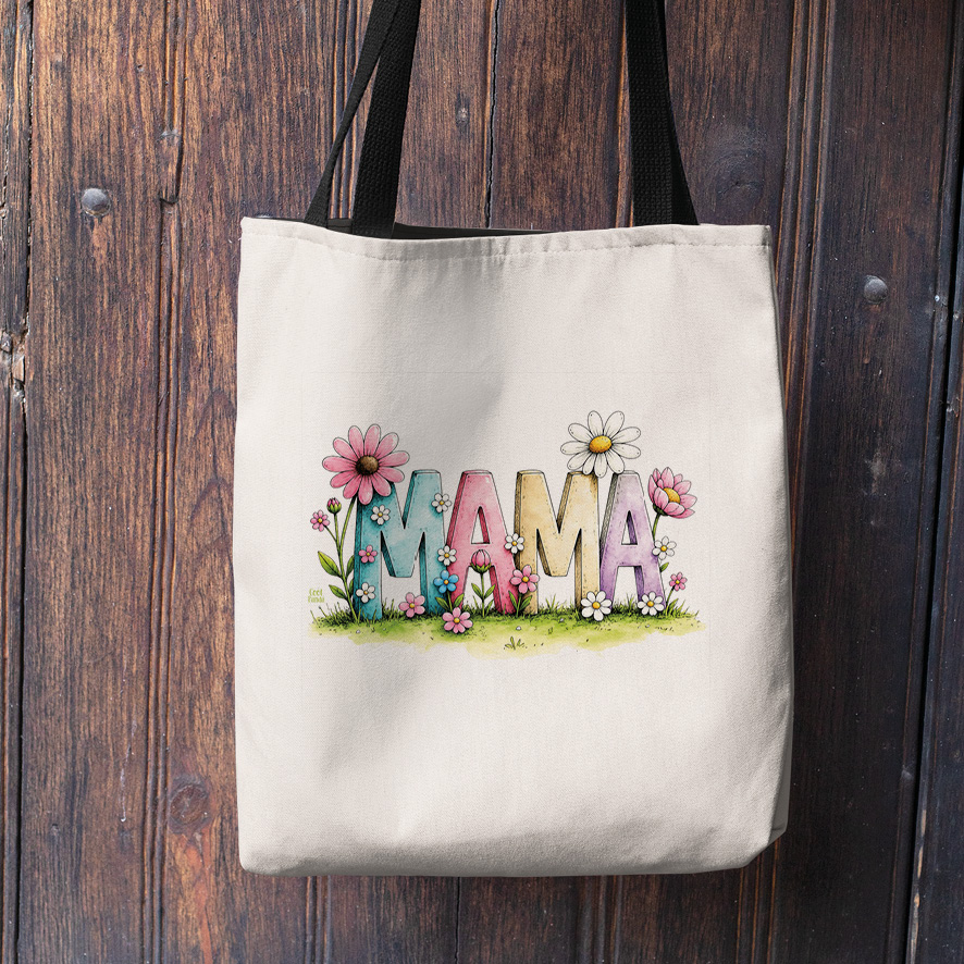 Λινή Τσάντα “Μαμά Floral”