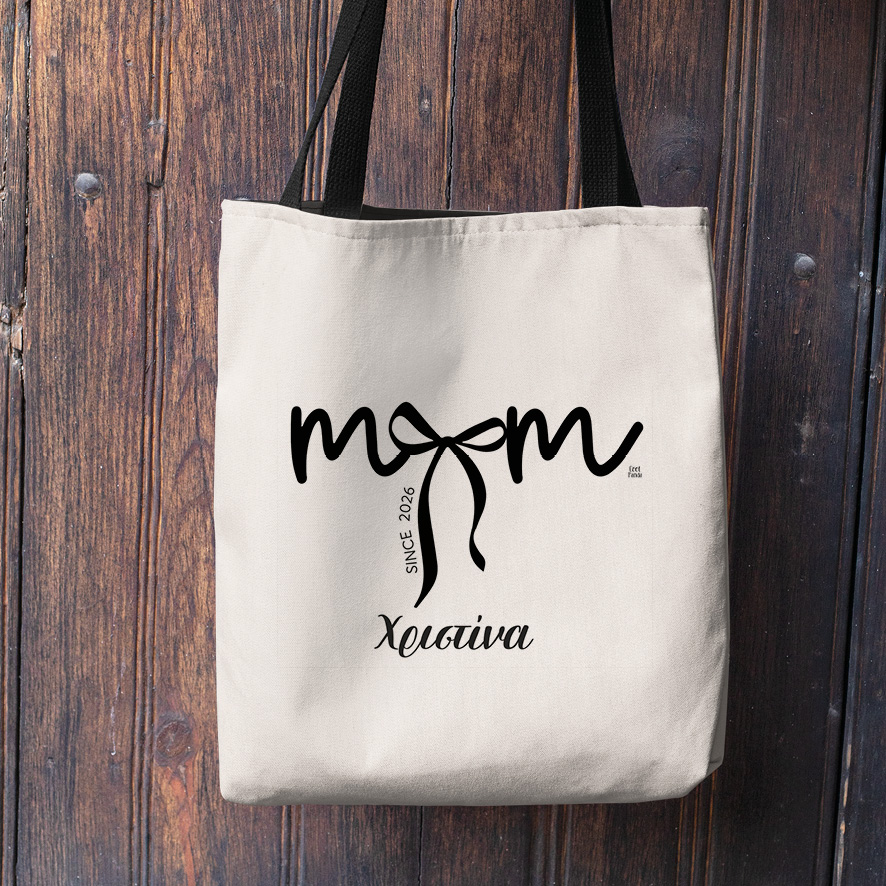 Λινή Τσάντα “Mom Bow”
