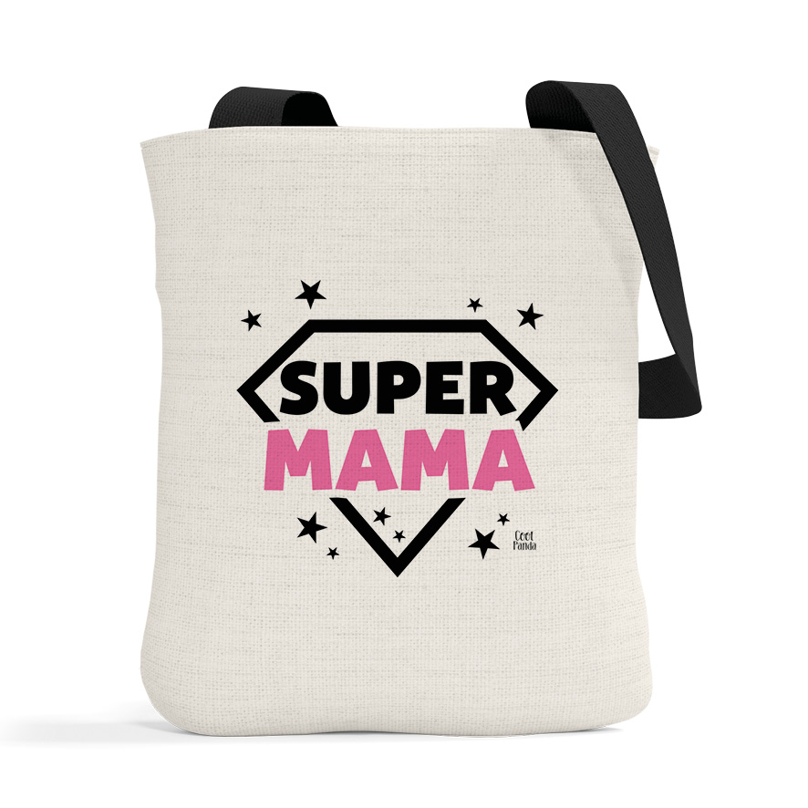 Λινή Τσάντα “Super Mama”