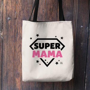 Λινή Τσάντα “Super Mama”